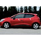 Renault Clio 4 HB Krom Cam Çıtası 2012-2020 8 Parça Paslanmaz Çelik