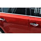 Skoda Fabia HB Krom Cam Çıtası 2008-2014 4 Parça Paslanmaz Çelik