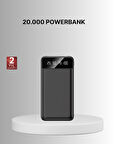 Taşınabilir 20.000 mAh Hızlı Şarj Powerbank 4 Çıkışlı