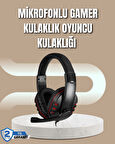 Mikrofonlu Oyun Kulaklığı – Mavi Işıklı Uzun Süre Konforlu Kullanım