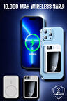 22.5W Magsafe Kablosuz Şarjlı Powerbank Dijital Ekran ve Hızlı Şarj