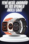 Yeni Nesil Akıllı Saat Çok Yönlü Titreşimli 49 MM Android ve İOS Uyumlu