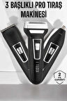 3 Başlıklı Profesyonel Tıraş Makinesi