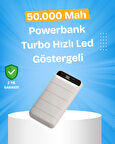 Çoklu Cihaz Uyumlu LED Ekranlı 50000 mAh Powerbank
