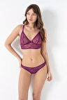 Markano  Balensiz Desteksiz Dolgusuz Dantelli Bralet Sütyen ve Slip Takım