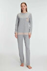 Markano  Pamuklu Uzun Kollu Pijama Takımı