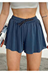 Füme Bol Kesim Taytlı Spor Şort