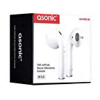 Asonic AS-TWS130 Beyaz Mobil Telefon Uyumlu Bluetooth Aipods Mikrofonlu Kulaklık - 35134