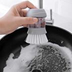 MARS DEPO® Deterjan Hazneli Kolay Bulaşık Yıkama Fırçası Bulaşık Sünger