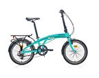 Carraro Flexi 107 20 V Katlanır Bisiklet (Turkuaz Siyah Kırmızı)