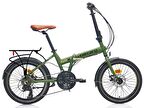 Carraro Flexi 121D 20 Jant Md Katlanır Bisiklet (Mat Haki Yeşil Siyah)