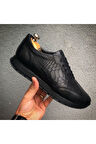Hakiki Deri Siyah Günlük Erkek Ayakkabı