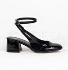 Mergenshoes Mf300 Siyah Bilek Bantlı Kadın Topuklu Ayakkabı