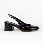 Mergenshoes Mf302 Siyah Düz Kadın 6 Cm Topuklu Ayakkabı