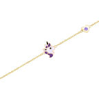 14 Ayar Sarı Altın Unicorn Bileklik