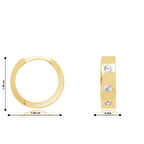 14 Ayar Sarı Altın Halka Küpe