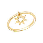 14 Ayar Sarı Altın Yıldız Figürlü Yüzük