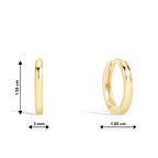 14 Ayar Sarı Altın Halka Küpe