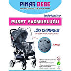 Bebeciden Çift Yön Bebek Arabası Yağmurluk Baston Puset Yağmurluğu