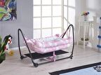 Rumiki Lüks Kolay Kurulumlu Pratik Sallanır Bebek Hamak Beşik Pembe Bebeciden