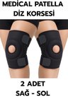 Medical Patella Destekli Diz Korsesi İkili Sağ Sol Çapraz Bağ Menisküs Ağrısı Için Sporcu Dizlik