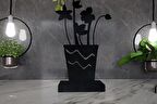M&C Concept Flower Model - 1 Tekli Metal Mumluk - Siyah