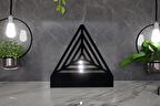 M&C Concept Üçgen Tekli Metal Mumluk - Siyah