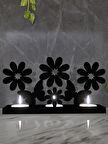 M&C Concept Papatya 3'lü Metal Mumluk - Siyah