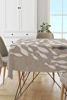 Bej Balık Temalı Dokuma Leke Tutmaz Masa Örtüsü MSO424