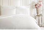 Özdilek Ranforce Çift Kişilik Nevresim Takımı Tencel Lucent Beyaz