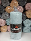 Lotusline Ranforce Fitted Lastikli Battal Çift Kişilik Çarşaf Seti (180x200+30)-Mint