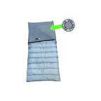 MİT -23 350 GR ELYAF+200 GR PELUŞ POLARLI BATTANİYE TİPİ UYKU TULUMU GRİ