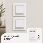 Nilson Selene Beyaz Tekli Anahtar 2 Adet