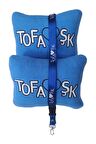 Tofaş Şahin Doğan Kartal Mavi Araç Koltuk Seyahat Boyun Yastığı / Tofaş Mavi Oto Ayna Askısı