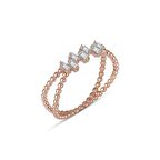 Altın Rose Renk Minimal Pırlanta 0,24 Karat Yüzük 