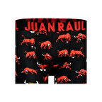 Munivy Juan Raul Boğa Desenli Siyah Rahat Erkek Boxer