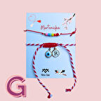 Nazar Boncuğu ve G Harfli Kişiselleştirilmiş Marteniçka Bileklik Kombini