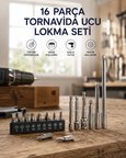 Mey İthalat 16 Parça Bits, Adaptör Ve Tornavida Ucu Seti