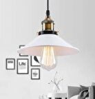 mylights  retro  metal sarkıt avize rustik tekli sarkıt beyaz başlık  23cm