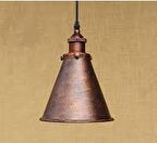 MYLİGHTS    RETRO BAKIR SKİTME RUSTİK TEKLİ METAL SARKIT 18CM EN  75CM YÜKSEKLİK