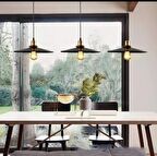 MYLİGHTS  MASA ÜSTÜ  RETRO METAL SARKIT AVİZE  ÜÇLÜ SIRALI   120CM EN  EN 40CM