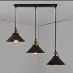 MYLİGHTS RETRO RUSTİK METAL SARKIT AVİZE MASA ÜSÜTÜ SIRALI SARKIT 60 CM EN