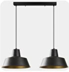 MYLİGHTS  RETRO  RUSTİK  İKİLİ MASA ÜSÜTÜ SARKIT AVİZE 60 CM KASA