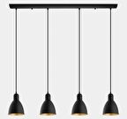 MYLİGHTS  RETRO  METAL MASA ÜSTÜ DÖRTLÜ SARKIT AVİZE 