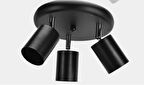 MYLİGHTS MAT SİYAH METAL PLOFONYER  LED AVİZE  GÜN IŞIĞI LED AMPUL DAHİLDİR