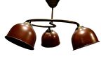 MYLİGHTS   BAKIR  ÜÇLÜ METAL AVİZE  RUSTİK VİNTAGE AVİZE