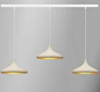 MYLİGHTS  120 CM KASA MASA ÜSTÜ SIRALI AVİZE SAKIT BEYAZ AVİZE 35CM BAŞLIKLAR 