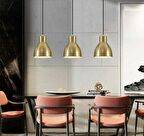 MYLİGHTS ÜÇLÜ MASA ÜSTÜ SARKIT MAT ALTIN TABAN 60CM SİYAH KASA 