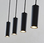 MYLİGHTS  MODERN SPOR  LED AVİZE  SİYAH  GÜN IŞIĞI LED AMPULLÜ MARKA LEDLİ