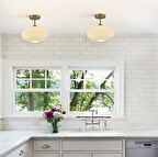 MYLİGHTS  PLOFONYER TAVAN AVİZE  OPAL CAM AVİZE MODER SPOR AVİZE 30 cm